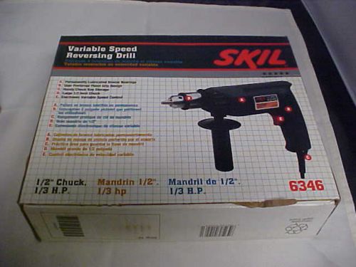 Skil Drill Variable Speed Reversing 3.2 Amp 1/2 Chuck 1/3 HP # 6346 Made in USA