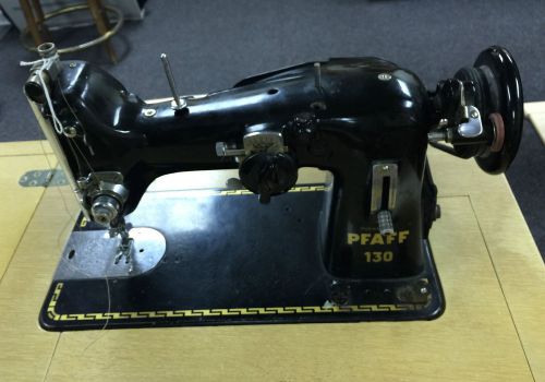 PFAFF 130 Sewing Machine w/ Original Desk, Chair, Attachments, Paperwork &amp; More