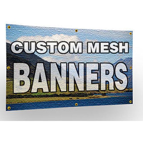 2&#039; x 3&#039; Full Color Custom Mesh Vinyl Banner with Grommets and hem