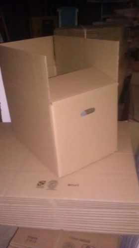 100 shipping boxes 23 x 15 x 15 heavy duty double walled with hand holes for sale