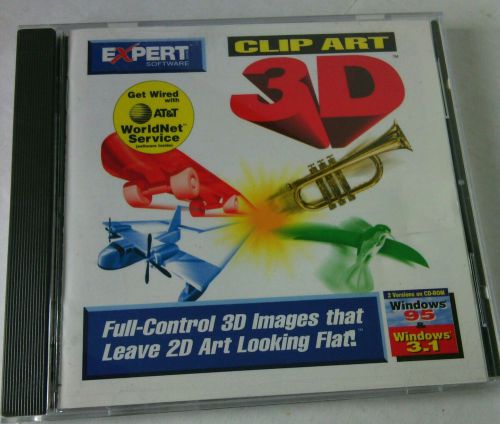 Expert Software Clip Art 3D Images Disc PC - CD Rom Full Control Leave 2D Art