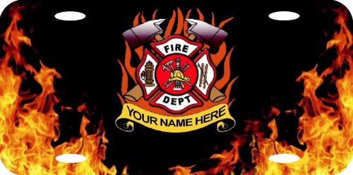 Personalized Custom Fire &amp; Rescue Firefighter Fireman Aluminum License Plate NEW