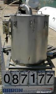 Used- product hopper, 304 stainless steel. 25&#034; diameter x 28&#034; straight side x 16 for sale