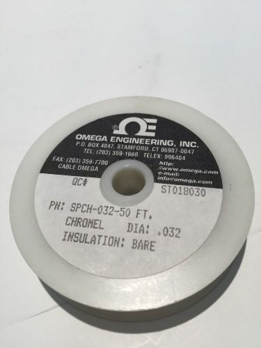 Omega thermocouple wire chromel 0.032&#034; bare 40 feet k type spch-032-50 for sale