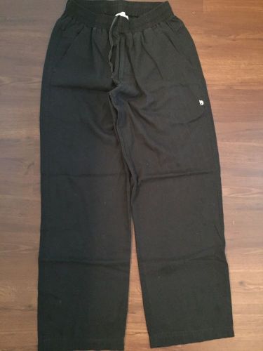 Chef Works BLack UltraLux Better Built Baggy Pants, Black Size Medium 34x36