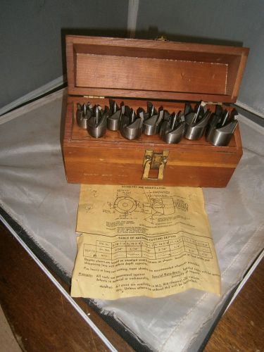 Jancy Roto-Bor 8 Piece Countersink Set W/ Wooden Box and Instructions