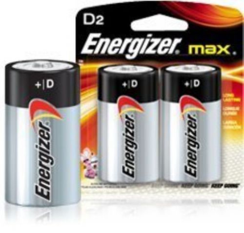 Energizer Alkaline Battery, &#034;D&#034; Size, 2/PK Pack of 2