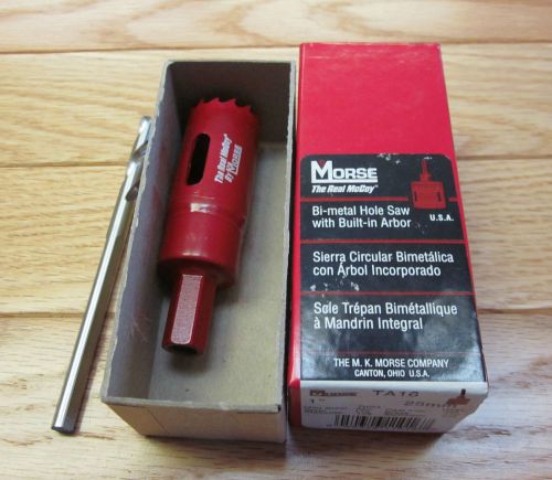 Morse TA16 1&#034; 25mm  Bi-metal hole saw with built in arbor
