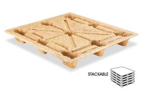 Pressed Wood Pallets - Stackable, Recyclable, No Nails, Wooden Half Size &amp; Full