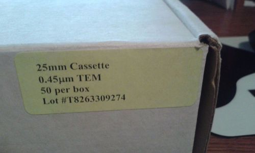 25mm TEM Cassettes 3PC 0.45uM Qty: 49