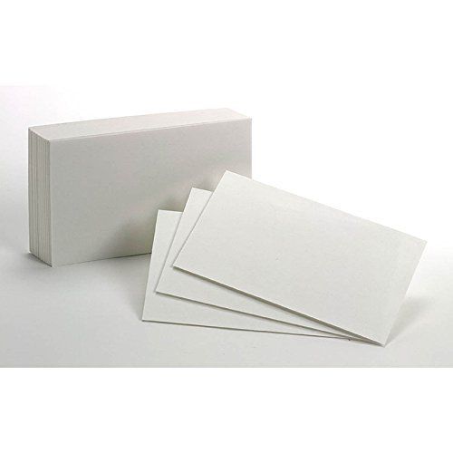 100 Count 3&#034; x 5&#034; Blank Index Card
