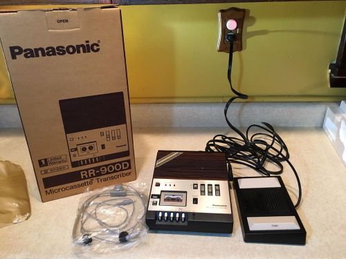 Panasonic RR-900D Microcassette Transcriber Recorder Complete in Original Box
