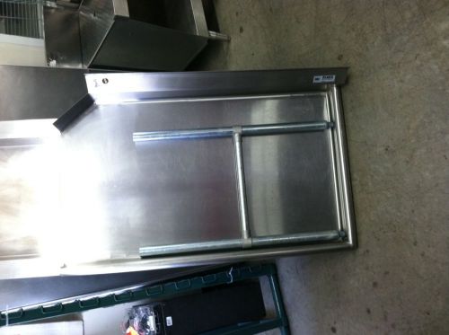 Used Dish table, Cleanside, 48&#034;, attaches to standard stand-up dish machine