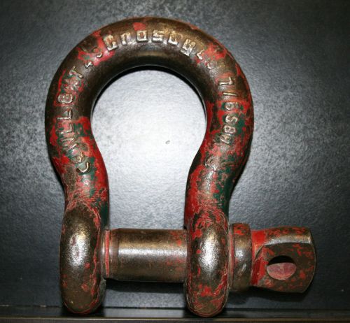 1 crosby screw pin shackle 6 1/2 6.5 ton 7/8 pin for sale