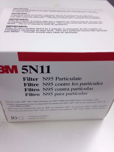 3M Filter 5N11 10 pack NIB Sealed in Box N95 Particulate Face Mask Air Filter