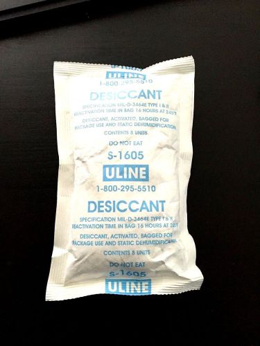 4 x desiccant pack 315 grams moisture absorbent storage uline s-1605 mil-3464e for sale