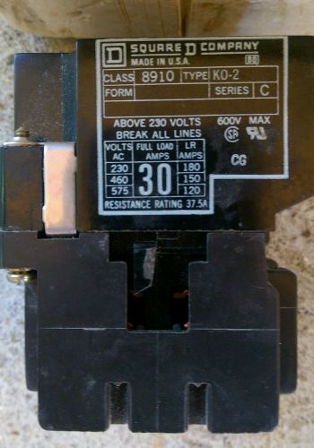 Square d 8910 type ko8 definite purpose contactor  8910ko2 for sale