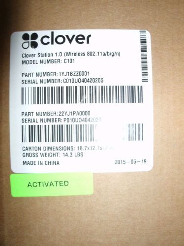 Clover POS Terminal, Credit Card reader,Cash Register and Printer (Locked) C101