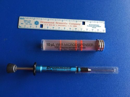 Drummond 10uL Fixed Volume Microdispenser. Plus approx 80 Replacement Tubes!