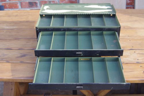 Kennedy Flip Top Wall Hanging Metal Machinist Tool Chest Box Drill Box Very Rare