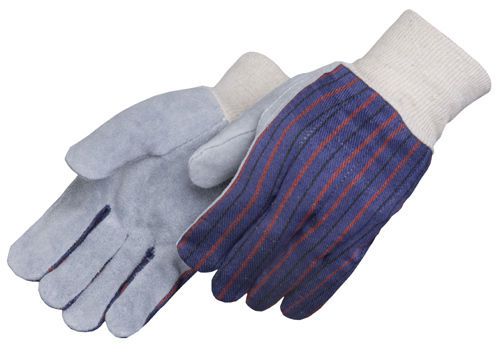 LP100 - One Dozen Leather Palm Gloves - Knit Wrist Work Gloves