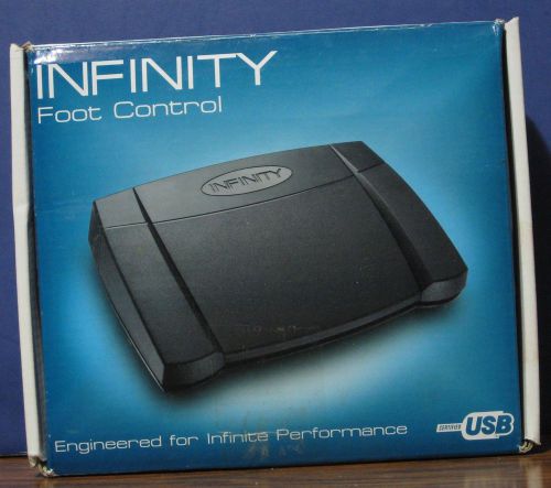 Infinity USB Transcription Foot Control Pedal IN-USB-2 - Windows 7 Compatible