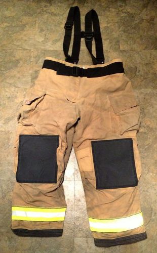 Firefighter turnout/bunker pants w/ belt/susp. - globe g-xtreme - 46 x 32 - 2010 for sale