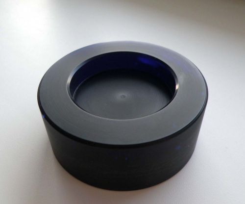 Barista professional 49 mm Blue Black plexiglas tamper holder, straight, matte