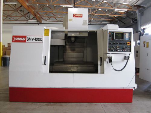 1998 yang smv-1000 vertical machining center with fanuc omd control for sale