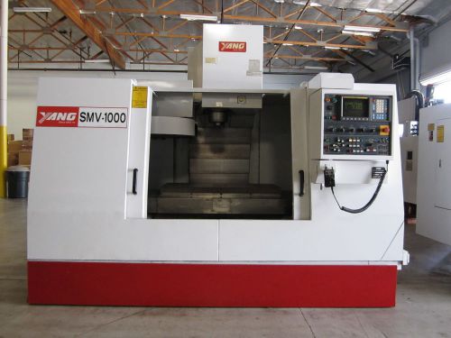 1998 YANG SMV-1000 VERTICAL MACHINING CENTER WITH FANUC OMD CONTROL