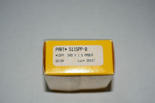 Box of 50 Nordson EFD 5115PP-B .049 x 1.5 Amber Dispensing Tips