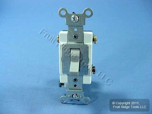 Leviton Gray Industrial 3-Way Toggle Wall Light Switch 20A 1223-SGY