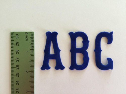 Stahl&#039;s Heat Press 2&#034; Royal Blue Die Cut Letters Gold Tiffany Flock Style Letter