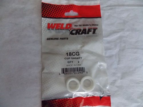 2 pack weldcraft  cup gasket 18 cg suitable for all 17, 18 and 26 for tig torch. for sale