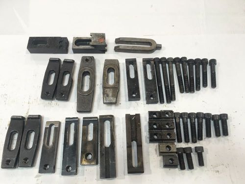 Lot of carr lane and vulcan mill work hold down clamps  forged, tapped heel for sale
