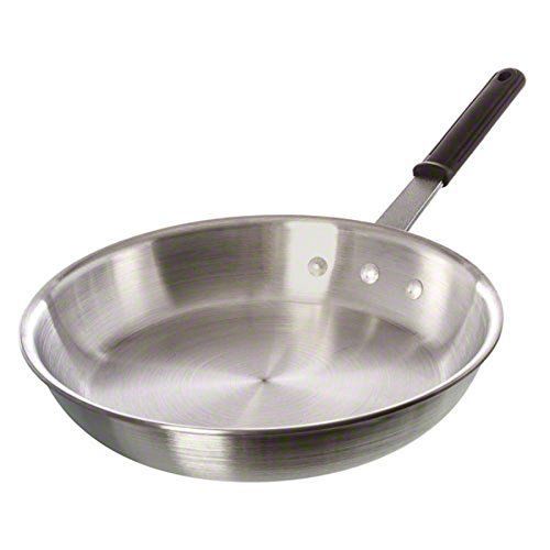 Pinch (AFPN-12H)  12&#034; Natural Finish Aluminum Fry Pan w/ Silicone Handle