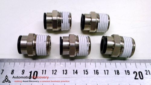 LEGRIS 3175-12-22 - PACK OF 5 - PUSH-TO-CONNECT TUBE FITTINGS, THREAD, N #214594