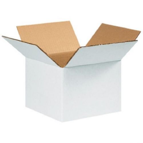 White corrugated cardboard 8&#034; x 8&#034; x 6&#034; shipping storage boxes (bundle of 25) for sale