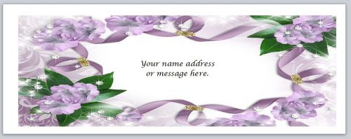 30 Personalized Return Address Labels Flowers Wedding Buy 3 get 1 free (bo640)