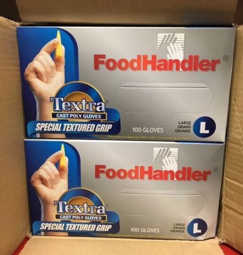 Disposable gloves (1000/case) work &amp; food handling nsf job gardening large poly for sale