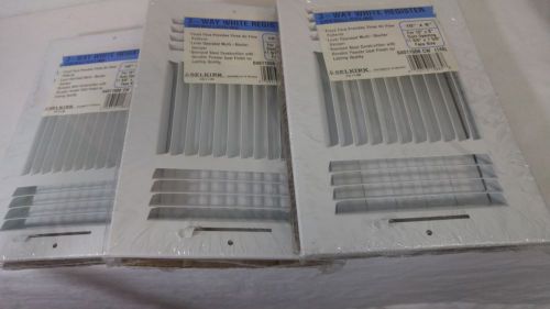 3 selkirk 3 way wht registers wall ceiling 10x6&#034; duct opening 1 5/8x7 5/8 face for sale