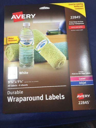 Avery 22845 Wrap Around Labels, 40/PK, White