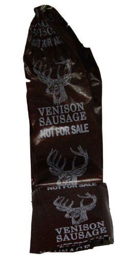 Fibrous Casings - 10 Per Bag - Pre-printed Venison Mahogany 2.5 Inches By 20