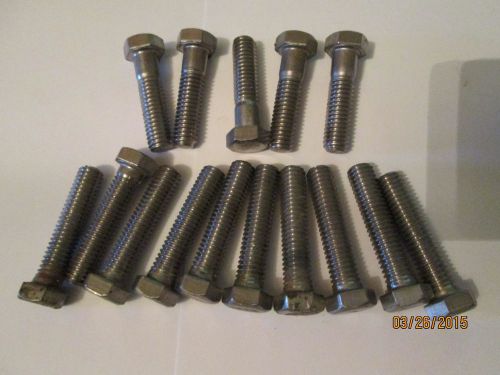 &#034;316&#034; high-grade assortment. stainless steel capscrews 3/8&#034;, diff. lenghts. 15pc for sale