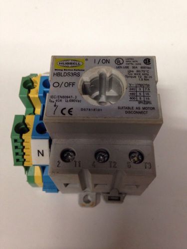 Hubbell HBLDS3RS Replacement Disconnect Switch Channel, 30 amp