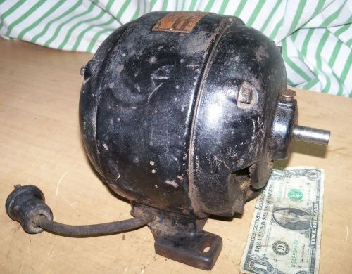 Vintage Domestic Electric Motor AC 1/4HP 1725RPM Antique Cast Iron 1919 patent
