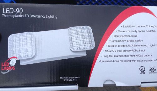 2x Exitronix Led-90 Thermoplastic LED Emergency Lighting Unit, 120/277V