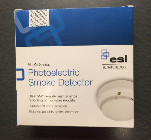 Lot of 10 -500n series photoelectric smoke detector esl by interlogix  #541ncsxt for sale