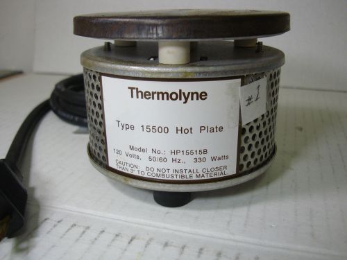 THERMOLYNE TYPE 15500 HOT PLATE MODEL HP15515B 120 VAC 50/60Hz 330 WATTS 7&#039; CORD