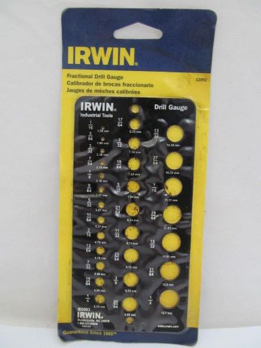 Irwin fractional drill gauge12092 new for sale